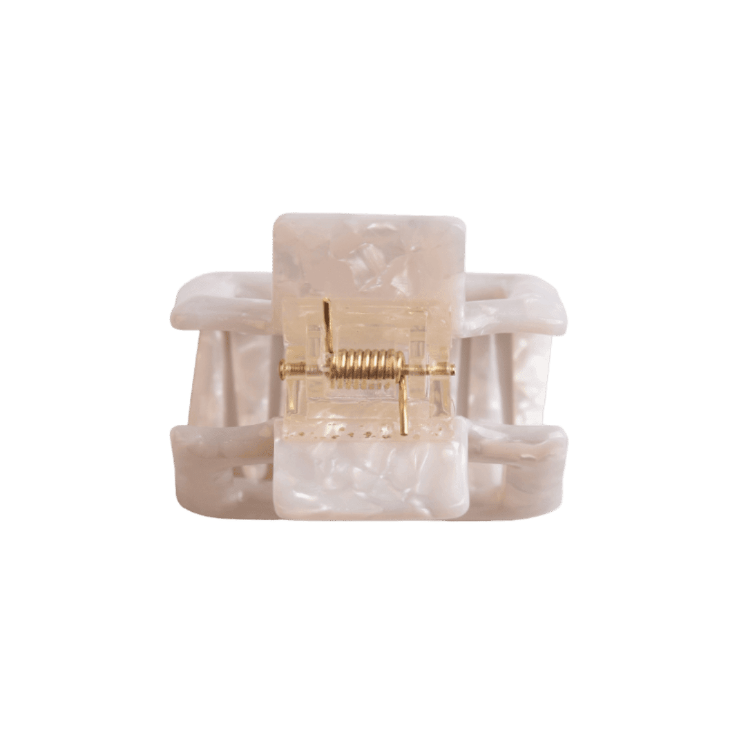 Small White Hair Claw - BOMBAY HAIR