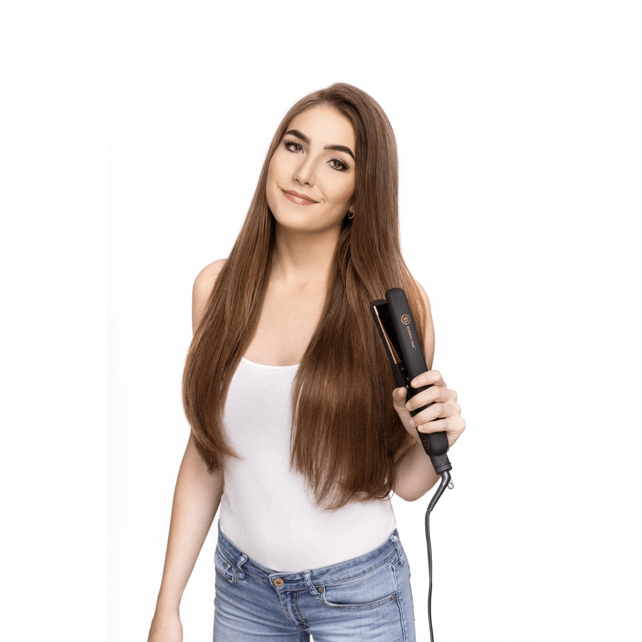 Rose Gold Flat Iron (1") (backorder, July) - BOMBAY HAIR