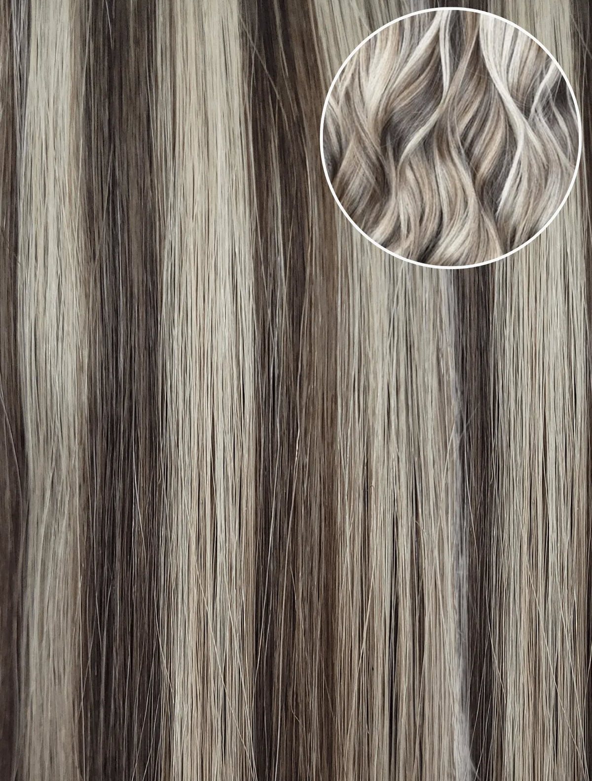 Brown/Blonde Highlights (P5/16) 20" Keratin Tip