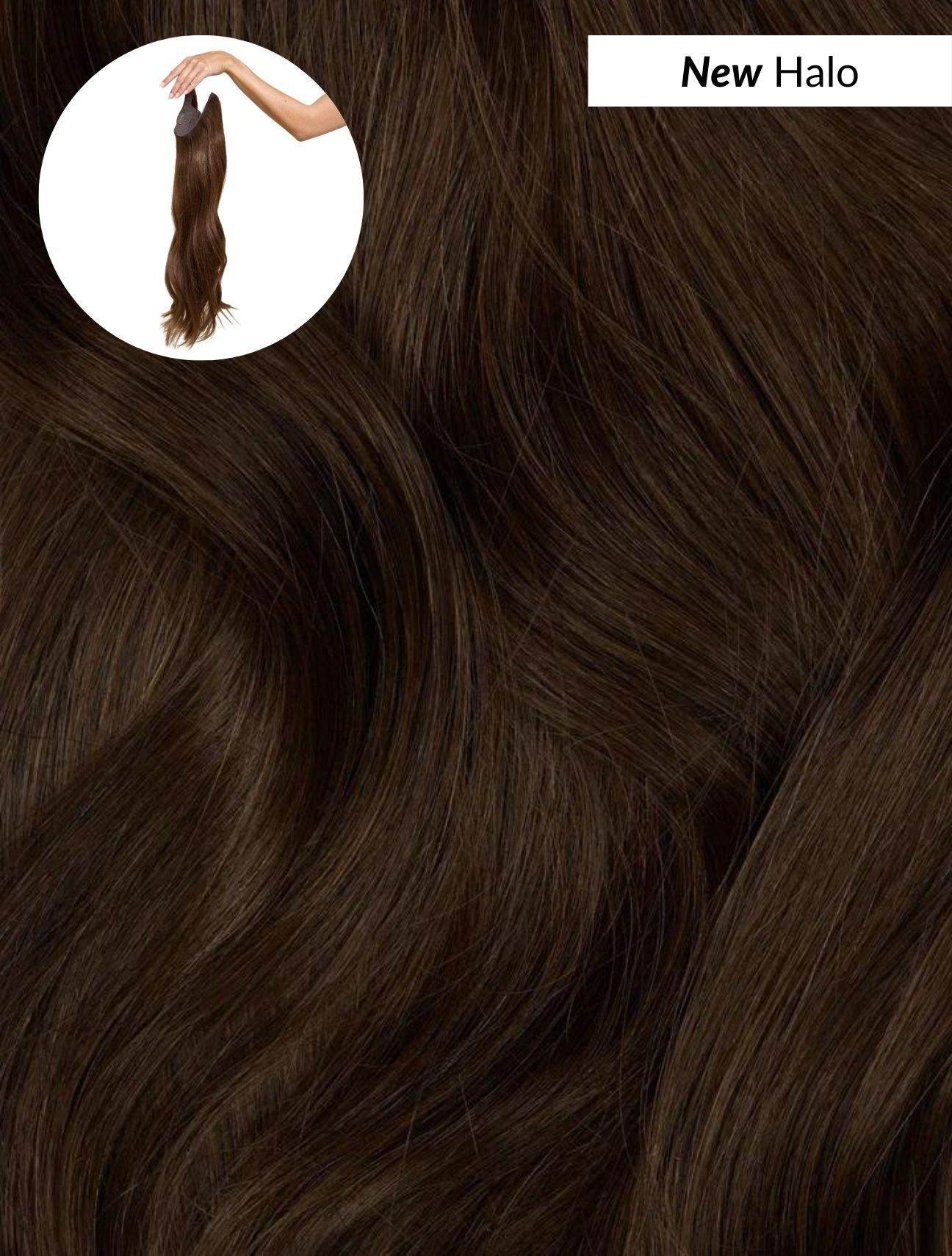 Medium Brown (2B) Halo – BOMBAY HAIR - Main Image