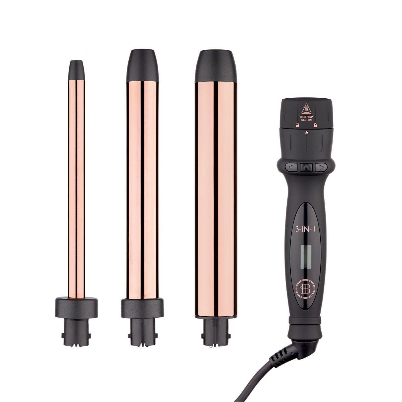 Versatile Styling 3 in 1 Curling Wand Set with Extended Barrels BOMBAY HAIR