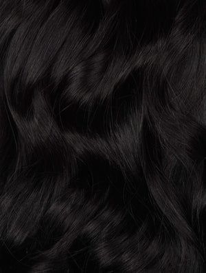 Jet Black (#1) Hand-Tied Weft