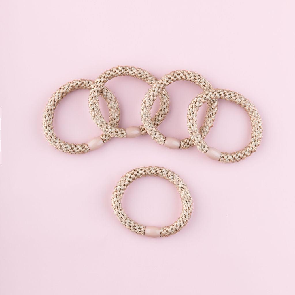 Blonde No-Tug Hair Ties (5 Ties) - BOMBAY HAIR 