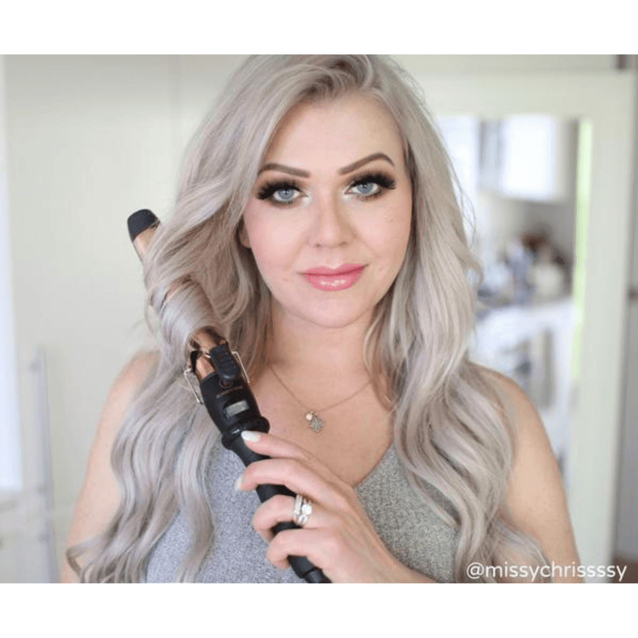 32mm (1.25") Rose Gold Curling Iron (with clamp) - BOMBAY HAIR 