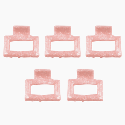 (5 Pack) Small Pink Hair Claw - BOMBAY HAIR 