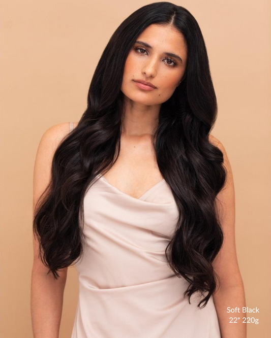 Soft Black (1C) 18" 125g - Classic Clip-Ins