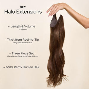 Caramel Brown (4) Halo - BOMBAY HAIR 