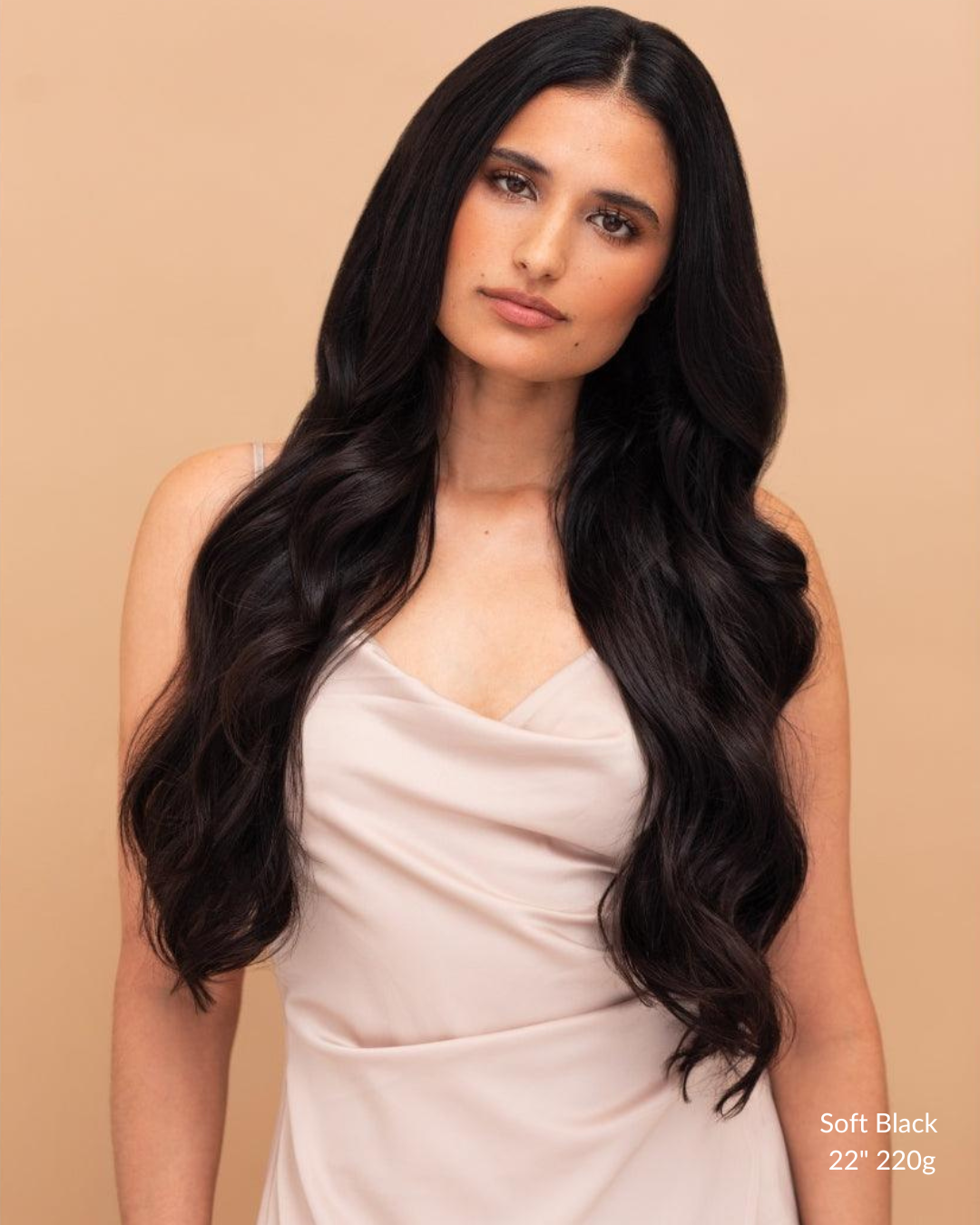 Soft Black (1C) 18" 125g - Clip-Ins