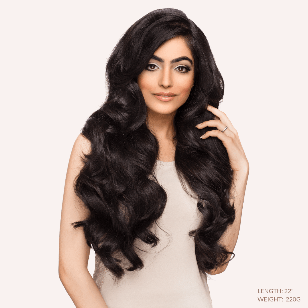 Off Black (1B) 22" 220g - BOMBAY HAIR 