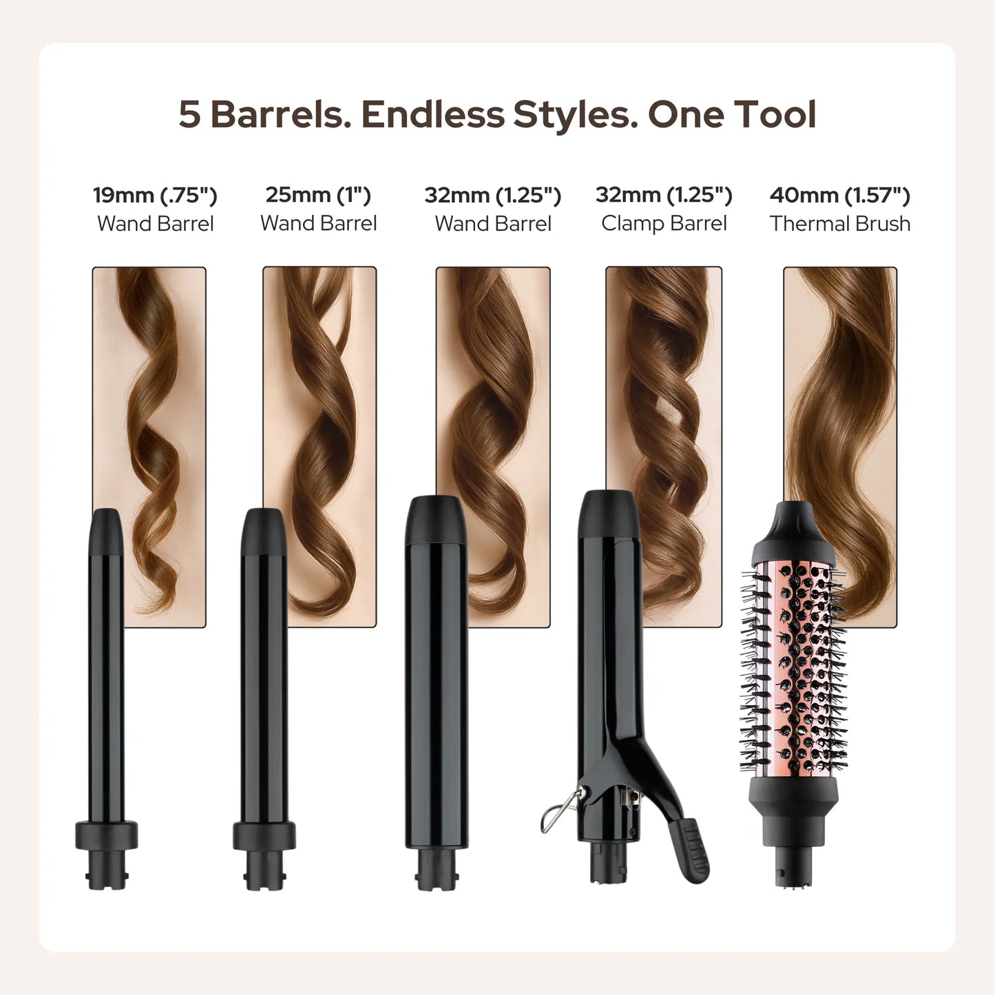 Curling Wand Set - 5 in 1 Curling-Wand