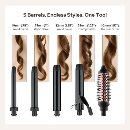 Curling Wand Set - 5 in 1 Curling-Wand