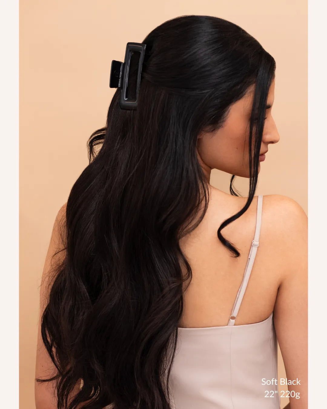Soft Black (1C) 24" 250g - Clip-Ins