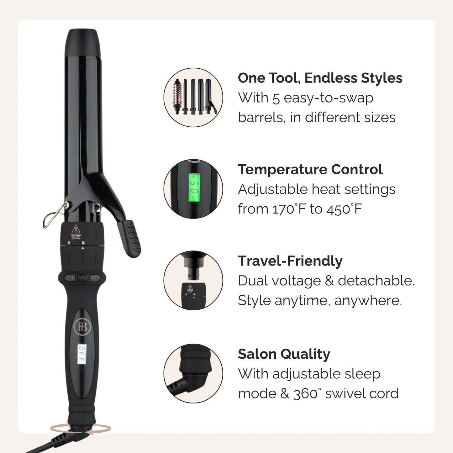 Curling Wand Set - 5 in 1 Curling-Wand