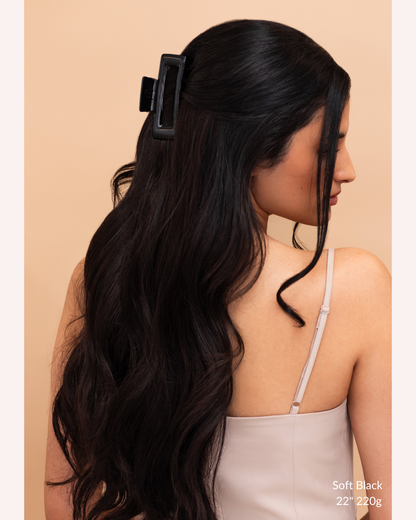 Soft Black (1C) 18" 125g - Classic Clip-Ins