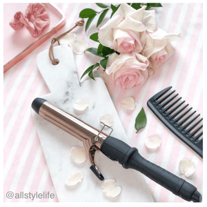 32mm (1.25") Rose Gold Curling Iron (with clamp) - BOMBAY HAIR 