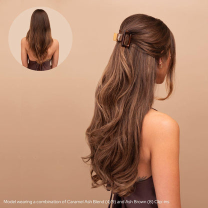 Ash Brown (8) 24" 250g - Clip-Ins
