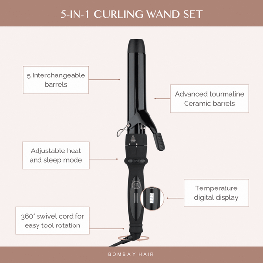 Curling Wand Set - 5 in 1 Curling Wand
