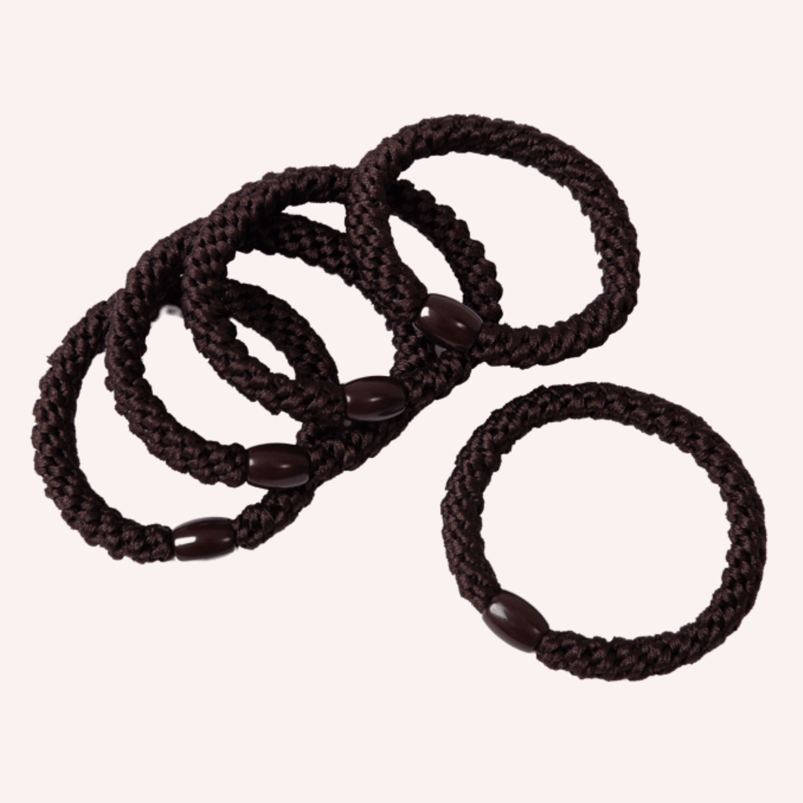 Brown No-Tug Hair Ties (5 Ties) - BOMBAY HAIR 