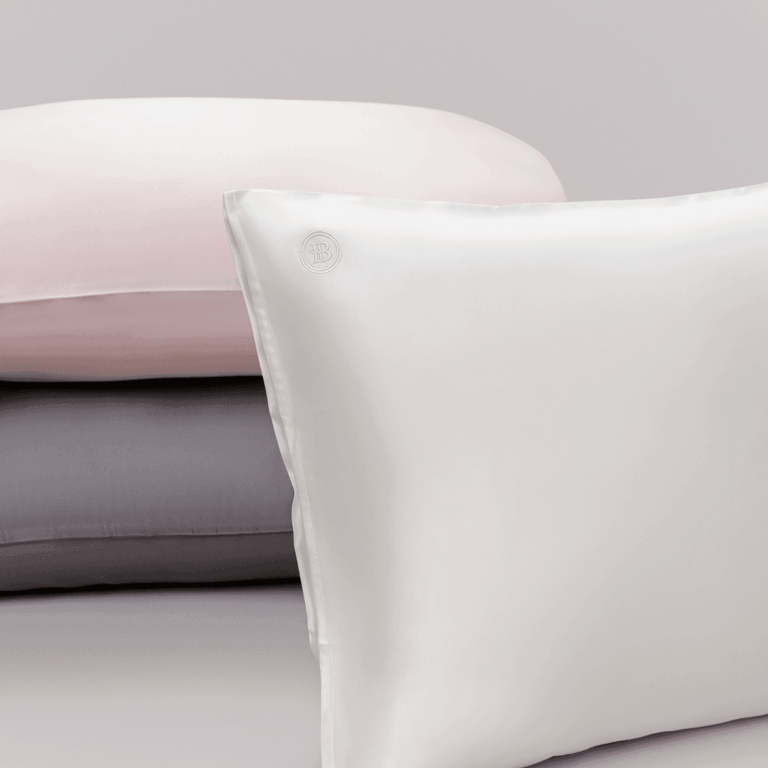 Silk Pillowcase - Queen (White) - BOMBAY HAIR 