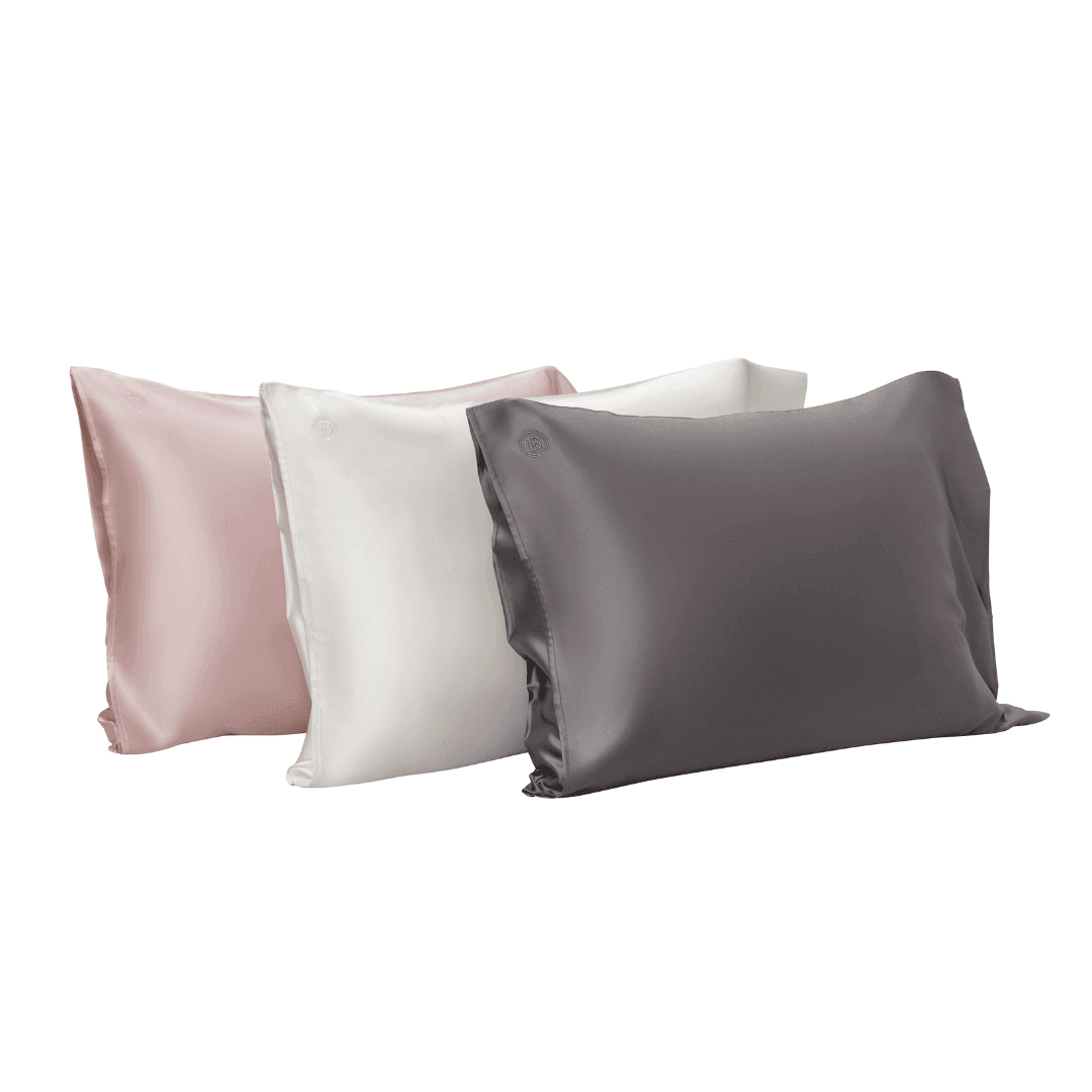 Silk Pillowcase - Queen (White) - BOMBAY HAIR 