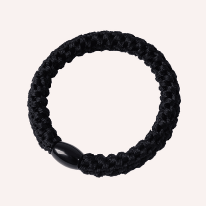 Black No-Tug Hair Ties (5 Ties) - BOMBAY HAIR 