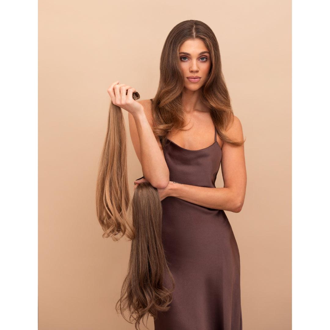 Ash Brown (8) 22" 220g - Clip-Ins