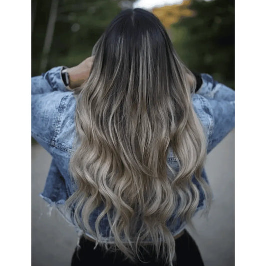 Balayage Dark Brown (#2) to Ash Blonde (#60) Invisible Tape 20" (25g)