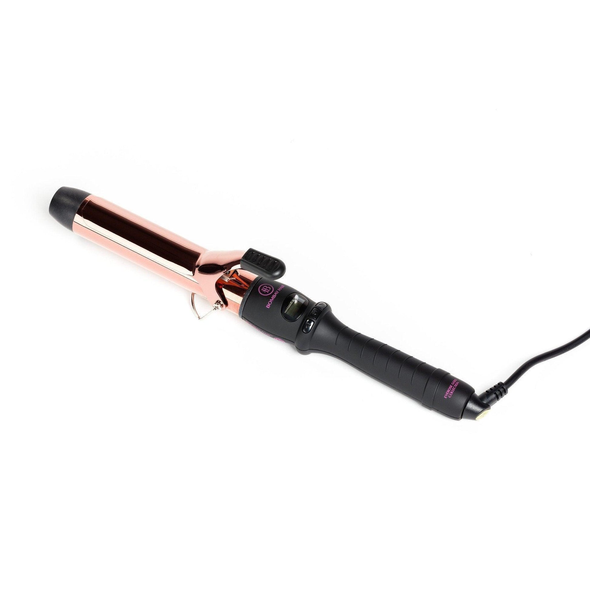 32mm Rose Gold Curling Iron (with clamp) (OPEN BOX) - BOMBAY HAIR 