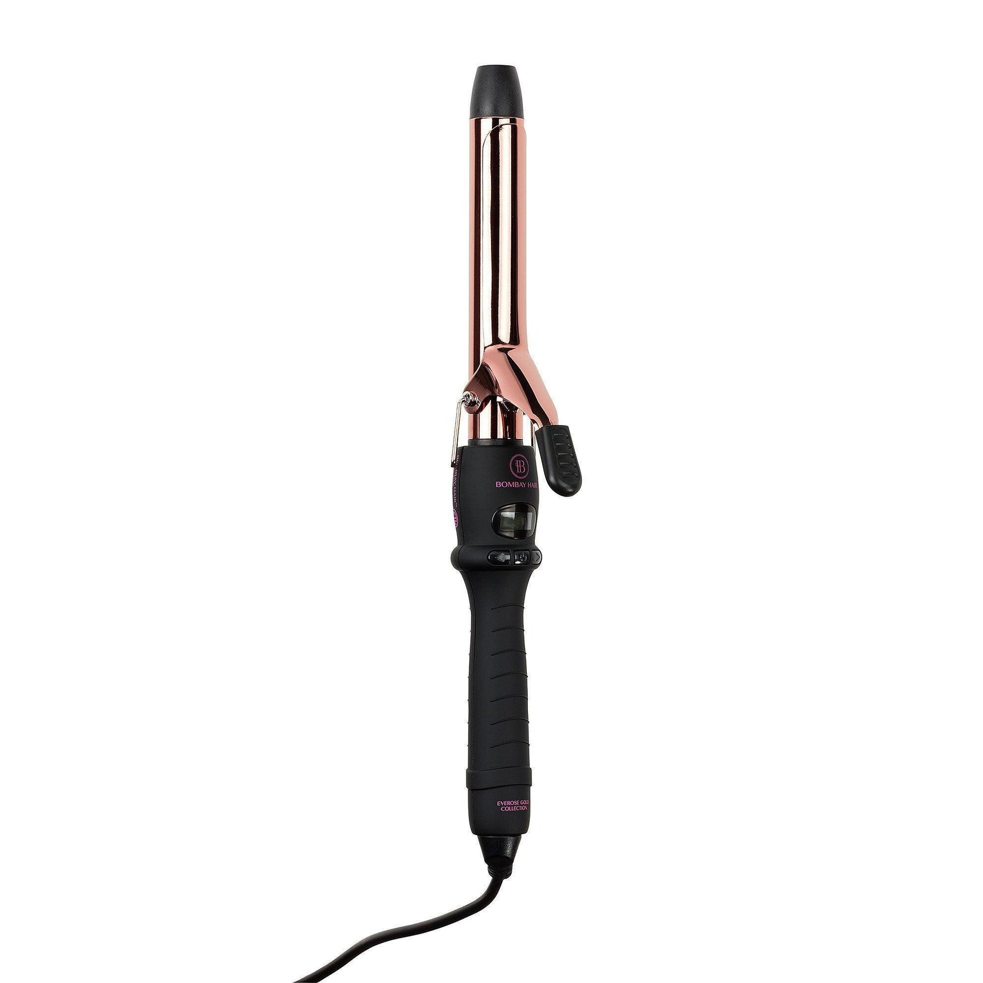 25mm (1") Rose Gold Curling Iron (with clamp) - BOMBAY HAIR 