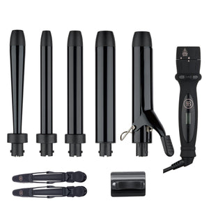 Curling Wand Set - 5 in 1 Curling Wand (backorder, late July) - BOMBAY HAIR 