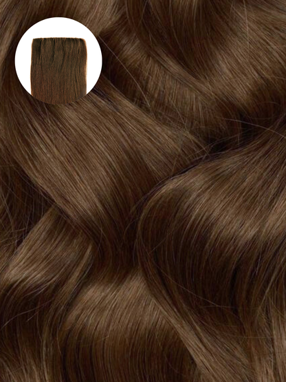 Caramel Brown (4) Invisible Clip-ins