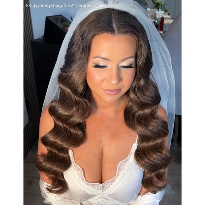 Caramel Brown (4) 22" 220g - Clip-Ins