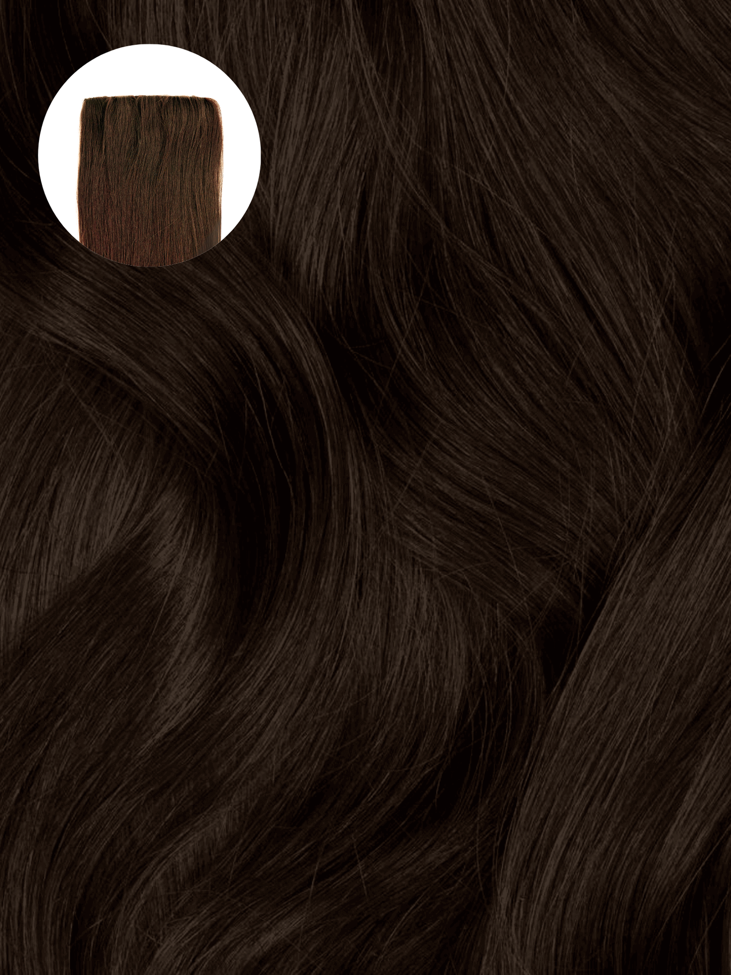 Dark Brown (2A) Invisible Clip-ins