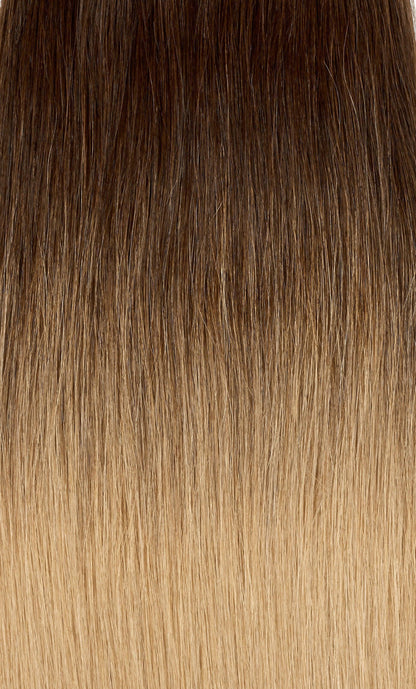 Ombre - Dark Brown (#2) to Ash Brown (#9) 20" I-Tip - BOMBAY HAIR 