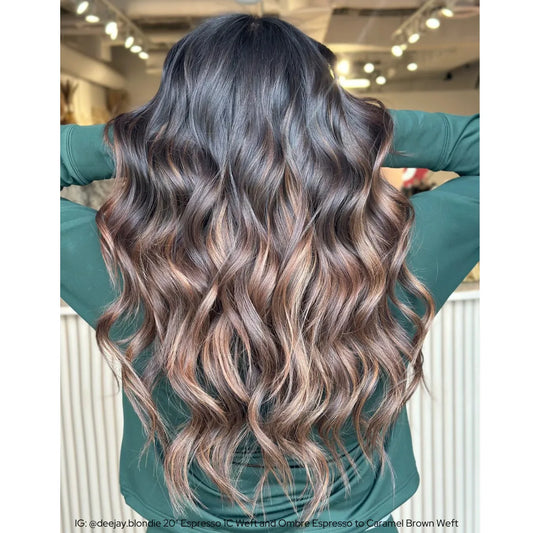 Ombre Espresso (#1C) to Chestnut Brown (#6C) 100g Weft