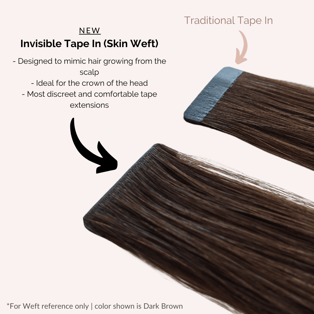 Platinum Blonde (#1002) Invisible Tape 20" (25g) - BOMBAY HAIR 