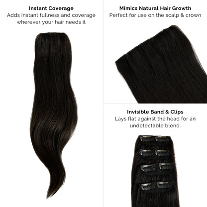 Ash Brown (8) Invisible Clip-ins