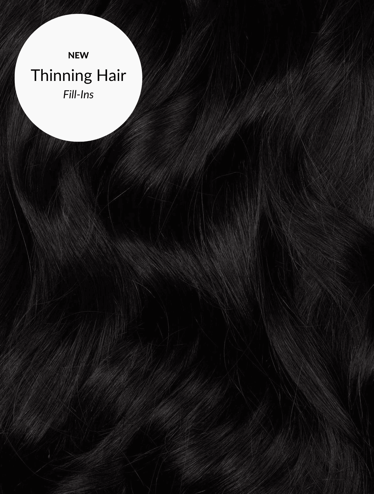 Jet Black (1) Thinning Hair Fill-Ins - BOMBAY HAIR 