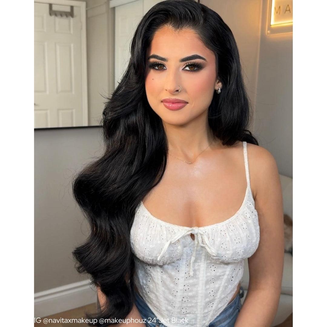 Jet Black (1) 22" 270g - Clip-Ins