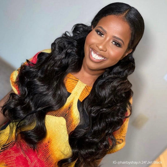 Jet Black (1) 24" 250g - Classic Clip-Ins