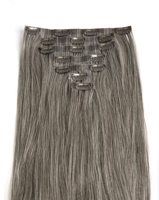Light Grey (LG) 18" (150g) Seamless Clip-Ins