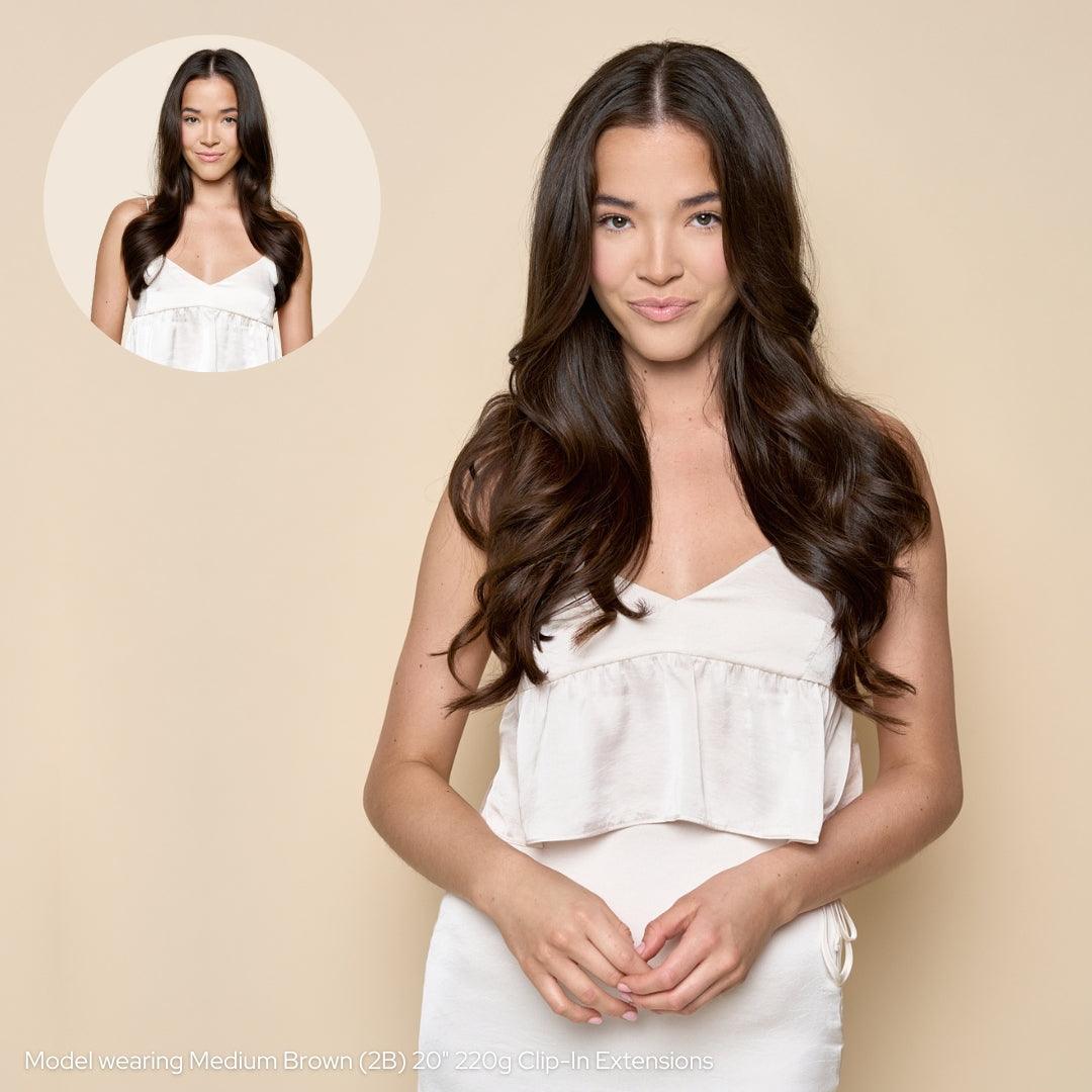 Medium Brown (2B) Seamless Clip-Ins