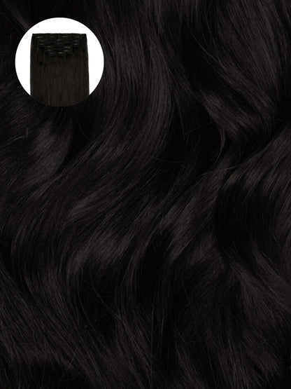 Natural Black (1A) Seamless Clip-Ins