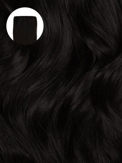 Natural Black (1A) Invisible Clip-Ins