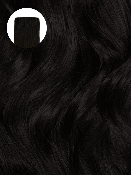 Natural Black (1A) Invisible Clip-Ins