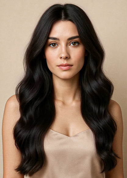Natural Black (1A) 18" 190g Clip-ins