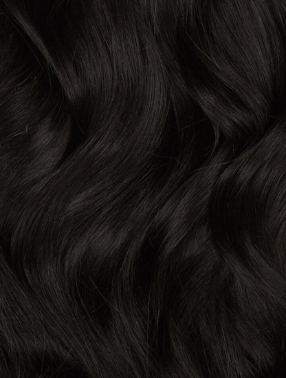Off Black (1B) Thinning Hair and Invisible Clip-Ins Bundle
