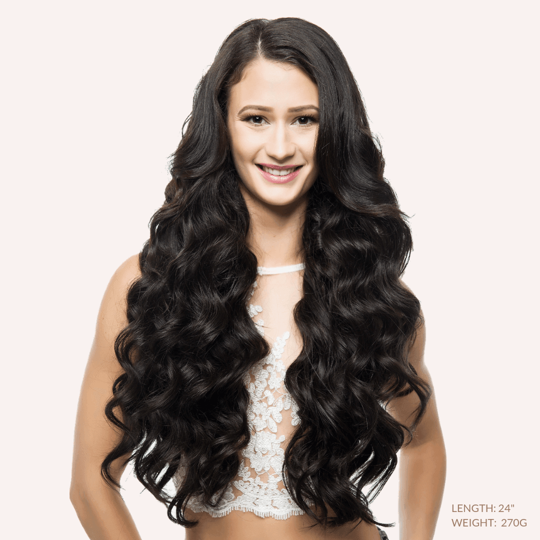 Off Black (1B) 24" 270g - BOMBAY HAIR 