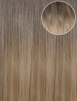 Ombre - Cool Brown to Dirty Blonde (T6/20) Swatch - BOMBAY HAIR 