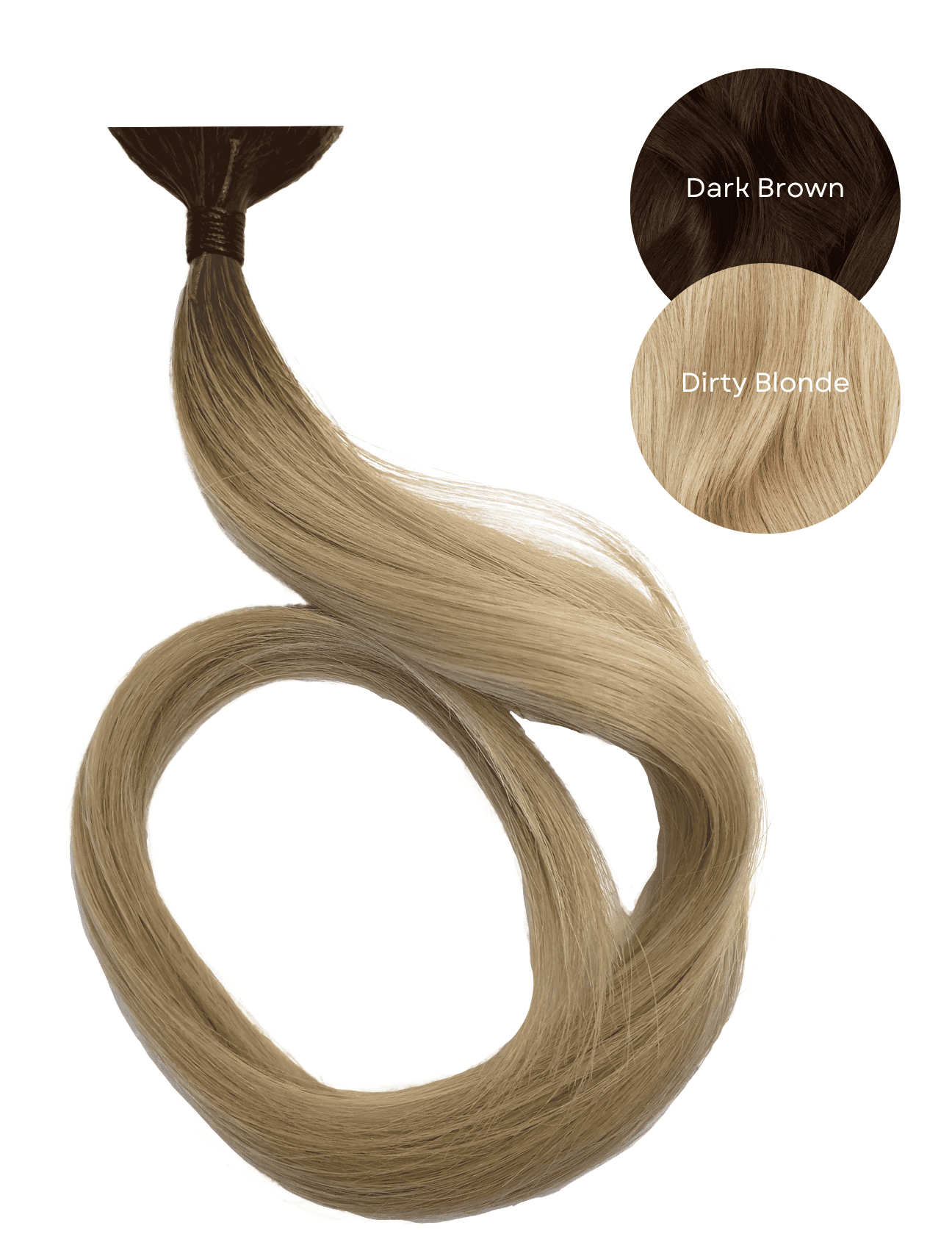 Rooted Dark Brown (2) to Dirty Blonde (19C) Genius Weft